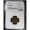 Image 1 : 1874 INDIAN CENT NGC XF45 BN