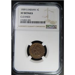 1909-S INDIAN CENT NGC XF DETAILS