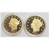 Image 1 : 2-American Mint 24k Gold Plated Coins