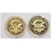 Image 2 : 2-American Mint 24k Gold Plated Coins