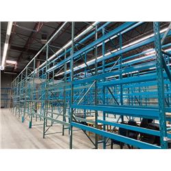 9 SECTIONS OF 16FT H X 42INCH W WAREHOUSE PALLET RACKING - DECKING NOT INCLUDED