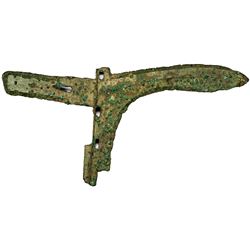 WARRING STATES: AE halberd, 475-221 BC, (290g), 224x108mm, so-called "halberd head money", VF