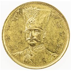 IRAN: Nasir al-Din Shah, 1848-1896, AV toman, Tehran, ND. AU