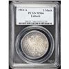 Image 3 : LUBECK: Free City, AR 3 mark, 1914-A. PCGS MS66