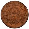 Image 1 : EL SALVADOR: Republic, AE 1/4 real, 1909. PCGS MS63