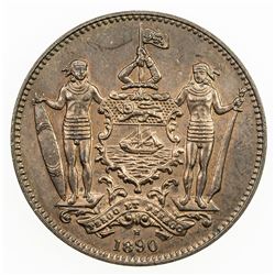 BRITISH NORTH BORNEO: Victoria, 1881-1901, AE cent, 1890-H. UNC