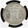 Image 2 : NETHERLANDS: Wilhelmina, 1890-1948, AR gulden, 1914. NGC MS63