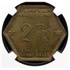 Image 2 : BELGIAN CONGO: Leopold III, 1934-1950, 2 francs, 1943. NGC MS63