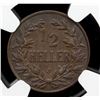 Image 2 : GERMAN EAST AFRICA: Wilhelm II, 1891-1918, AE 1/2 heller, 1906-J. NGC MS63