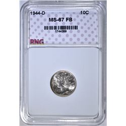 1944-D MERCURY DIME RNG SUPERB GEM BU FB