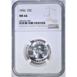 1956 WASHINGTON QUARTER NGC MS-66