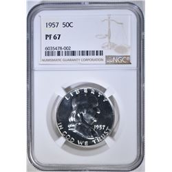 1957 FRANKLIN HALF DOLLAR NGC PF-67
