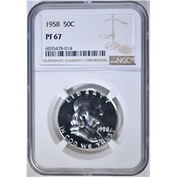 1958 FRANKLIN HALF DOLLAR NGC PF-67