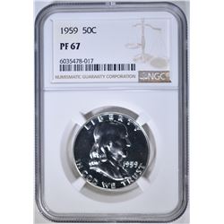 1959 FRANKLIN HALF DOLLAR NGC PF-67