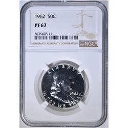 1962 FRANKLIN HALF DOLLAR NGC PF-67