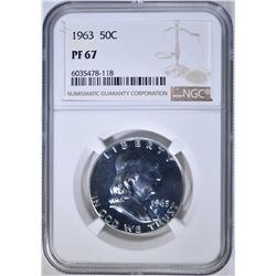 1963 FRANKLIN HALF DOLLAR NGC PF-67