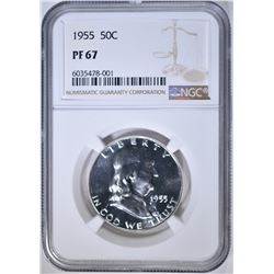 1955 FRANKLIN HALF DOLLAR NGC PF-67