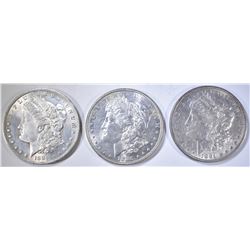 1884-O, 1885, 1891 MORGAN DOLLARS AU/BU