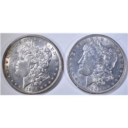 1885 & 1902 MORGAN DOLLARS CH BU
