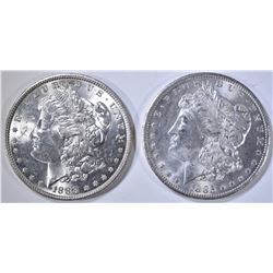 1885-O & 1888 MORGAN DOLLARS CH BU