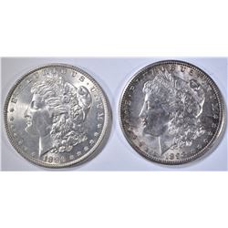 1886 & 1898-O MORGAN DOLLARS CH BU