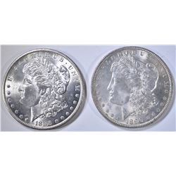 1896 & 1885-O MORGAN DOLLARS CH BU