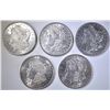 Image 1 : 5 MORGAN DOLLARS AU-BU: