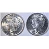 Image 1 : 1922 & 25 PEACE DOLLARS CH BU
