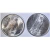 Image 2 : 1922 & 25 PEACE DOLLARS CH BU