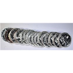 20-1962 PROOF FRANKLIN HALF DOLLARS