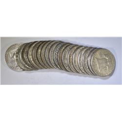 ROLL OF 20 CIRC FRANKLIN HALF DOLLARS