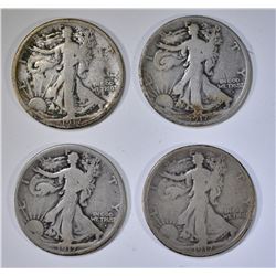 WALKING LIBERTY HALF DOLLAR LOT: