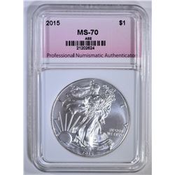 2015 AMERICAN SILVER EAGLE PNA PERFECT GEM BU