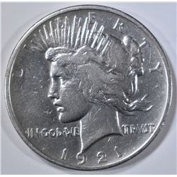 1921 PEACE DOLLAR, FINE
