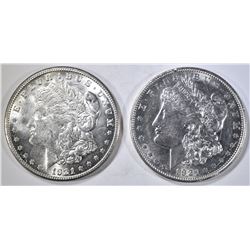 1921-D,S MORGAN DOLLARS   AU/BU