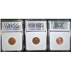 Image 2 : LOT OF 3 1947 GRADED LINCOLN CENTS: