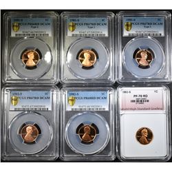 LOT OF 6 LINCOLN CENTS: