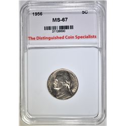 1956 JEFFERSON NICKEL  TDCS SUPERB GEM