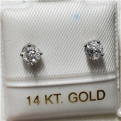 14K WHITE GOLD DIAMOND EARRINGS