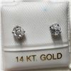 Image 1 : 14K WHITE GOLD DIAMOND EARRINGS