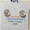 Image 2 : 14K WHITE GOLD DIAMOND EARRINGS