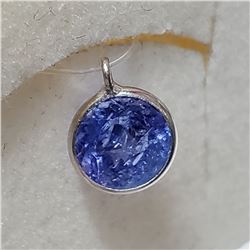 14K WHITE GOLD TANZANITE NECKLACE
