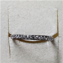10K WHITE GOLD CZ RING SIZE 6