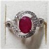 Image 1 : SILVER RUBY RING SIZE 7.5