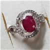Image 2 : SILVER RUBY RING SIZE 7.5