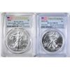 Image 1 : 2015-(W) & 2016 AMERICAN SILVER EAGLES  PCGS MS-70