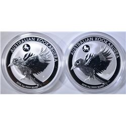 2-2018 ONE OUNCE AUSTRALIA KOOKABURRA COINS