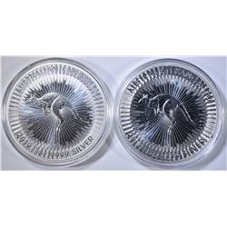 2-2019 AUSTRALIA ONE OUNCE SILVER KANGAROO COINS