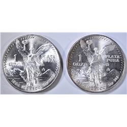 1983 & 84 ONE OUNCE SILVER MEXICAN LIBERTADS