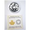 Image 1 : 2016 $8 CANADA SILVER TIGER & DRAGON COIN